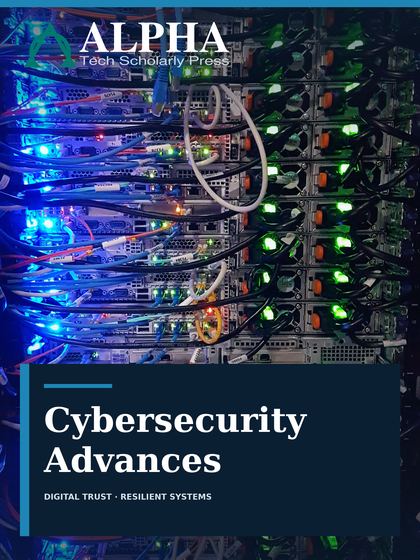 Cybersecurity Advances journal cover featuring illuminated network infrastructure.